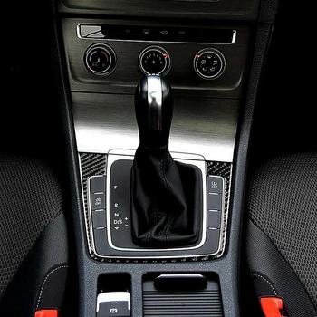 

1pc Car Interior Gear Shift Panel Trim Cover Stricker Carbon Fiber High Quality For Golf-7 MK7 Auto Gearbox Panel Cover Trim