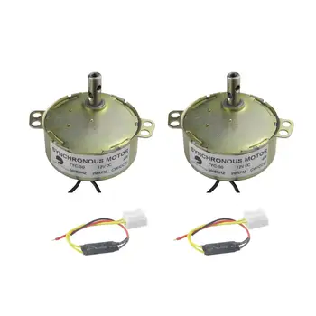 

CHANCS 2PCS Fan Motor TYC-50 DC 12V 20-24RPM CW/CCW Turntable Gear Box for Microwave Oven