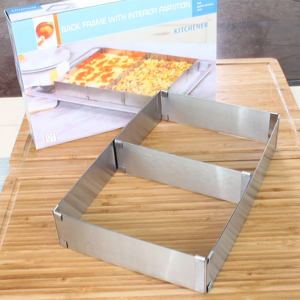 Adjustable Mousse Mold Biscuit Cutter Rectangle Stainless Steel Cookie Cake Decorating Tools Kitchen Dessert Accessories | Дом и сад