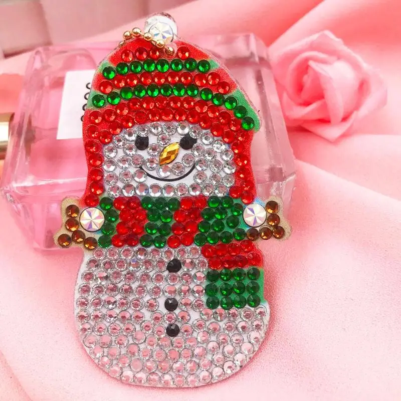 4 шт. DIY ремешок для ключей со стразами Рождество/животное полный Алмазная картина брелок цепочка для ключей вышивка крестиком женская сумка брелки
