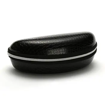 

Portable PU Storage Case Box For Sunglasses Eyeglasses Glasses Gift Closed With A Zipper Black Unisex Classic