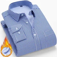 Зимняя теплая рубашка с длинными рукавами для мужчин, новая модная брендовая рубашка Camisa Masculina, корейский тонкий дизайн, формальная повседневная мужская рубашка, большие размеры