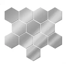 

HOT SALES！！12Pcs/Set Hexagonal Acrylic Mirror Wall Decals DIY Home Wall Art Stickers