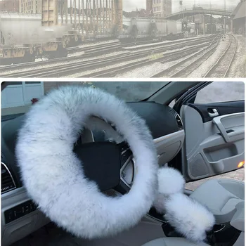

Set Steering Wheel Cover Replacement Universal Accessories Car Inner Wool