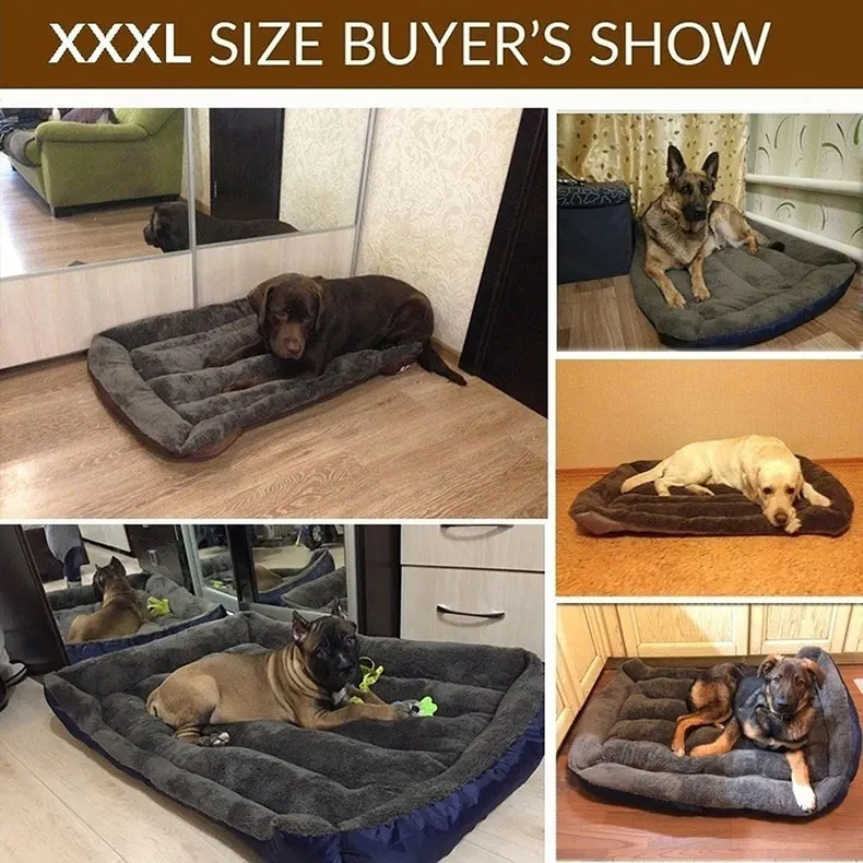 Теплая кровать для собак, мягкая S-3XL для питомцев, 8 цветов, диван для домашних животных, мягкая Водонепроницаемая кровать для собак, для маленьких, средних и больших собак