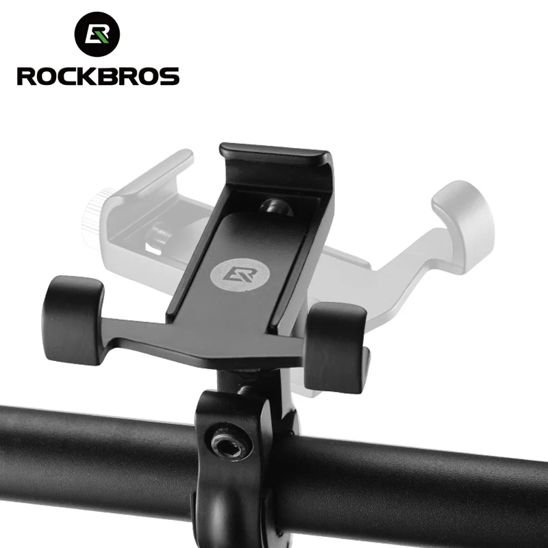ROCKBROS велосипедная Регулируемая универсальная алюминиевая подставка для крепления телефона на велосипед 3,5-6,2 дюймов держатель для телефона на руль велосипеда кронштейн