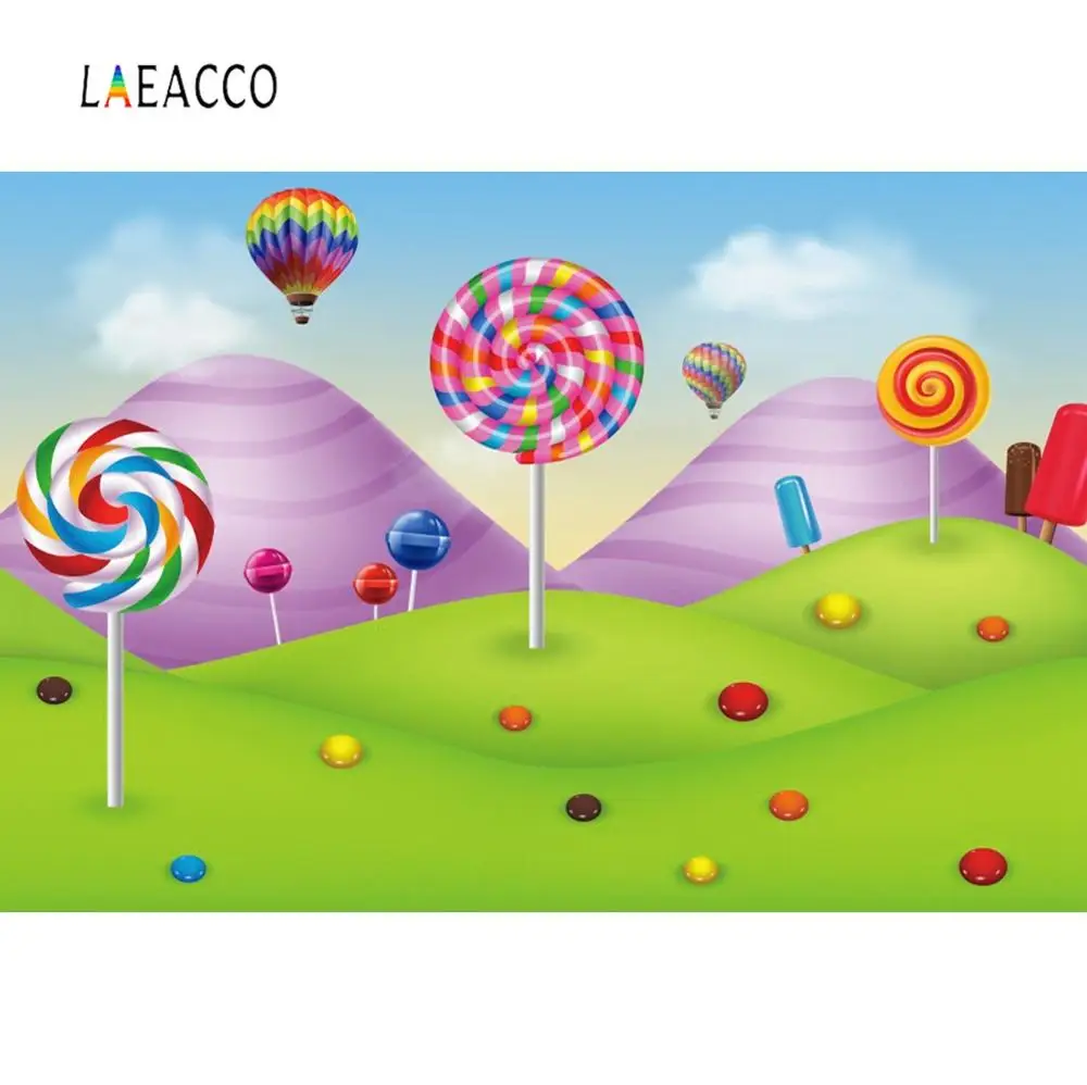 Laeacco Мороженое Леденцы торт День рождения ребенок мультфильм сон мир Фото Фон