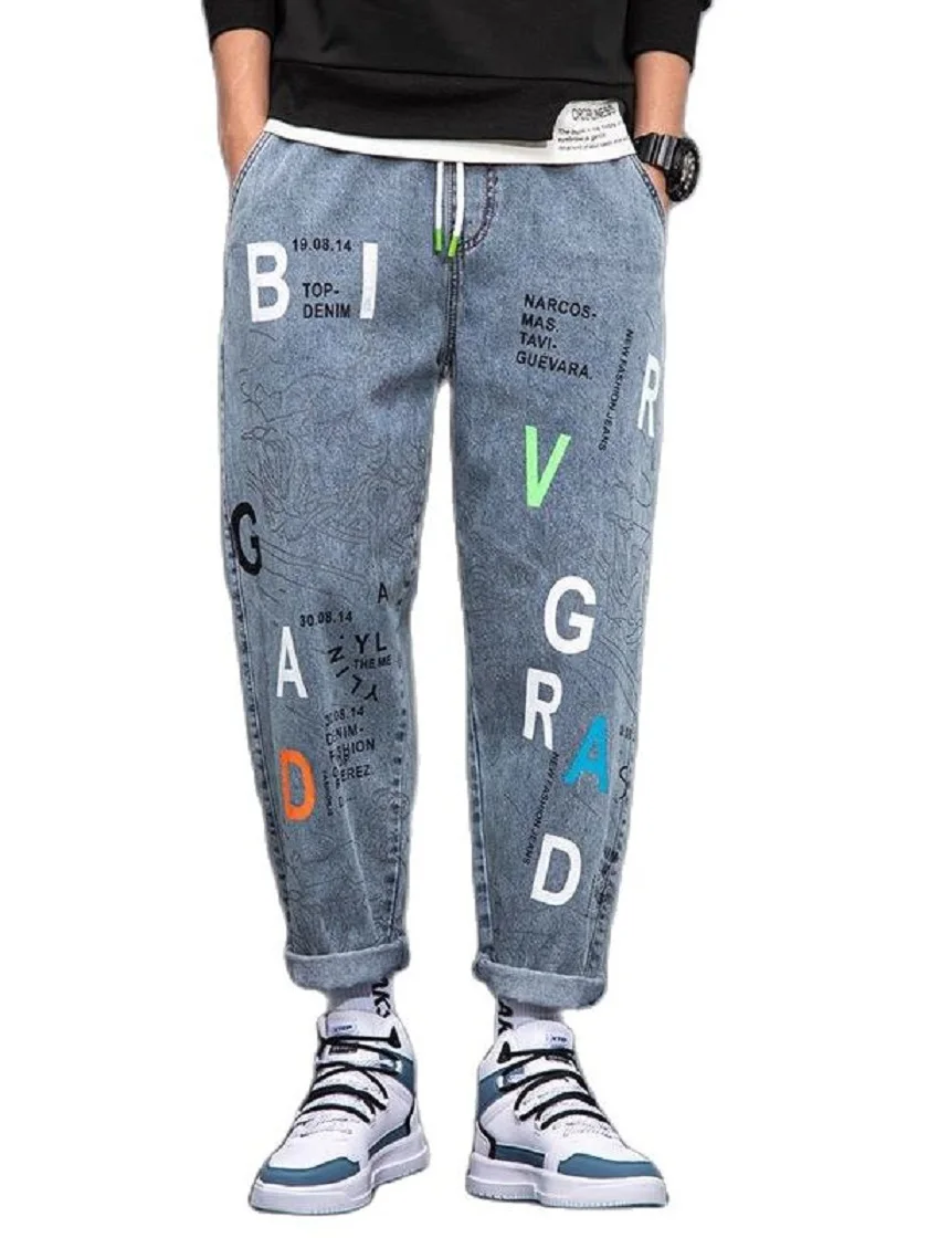 High quality Fashion Men's Cargo Pants Hip Hop Trend Streetwear Jogging Pants Men Casual Elastic Waist Men Clothing Trousers New 1