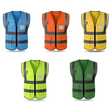 Взрослых Универсальный светоотражающий жилет с карманами Спорт на открытом воздухе Ночь Рабочая Бег мотоциклетные защитные шлемы одежды домашних животных