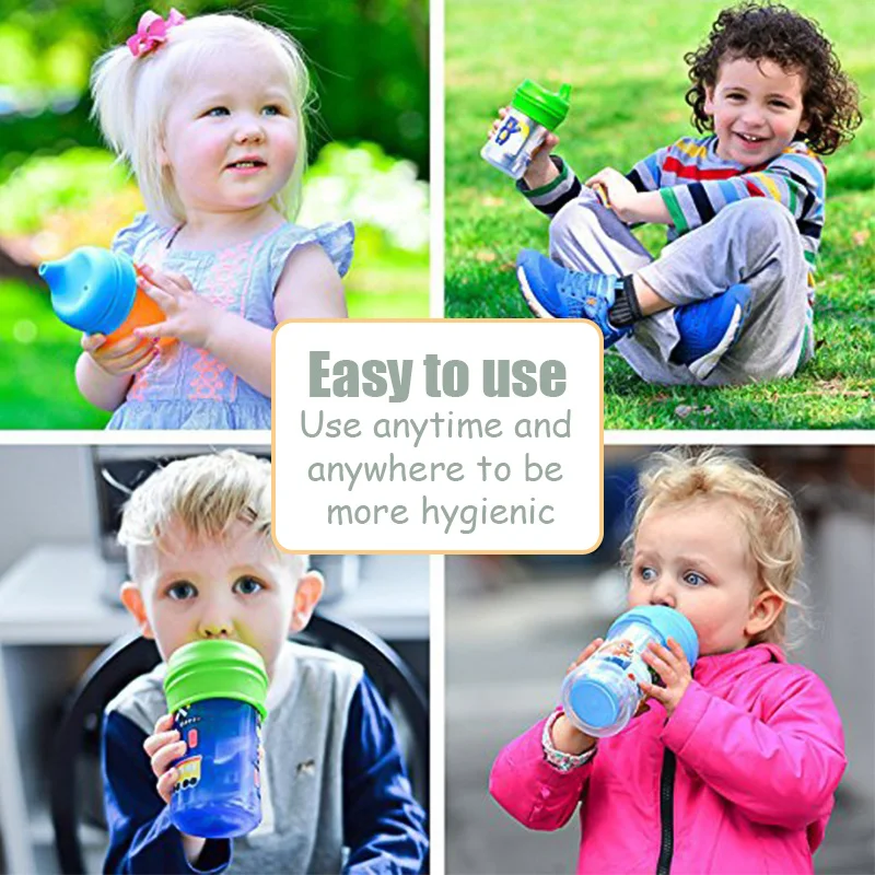 Silicon Baby Feeding Cups Lid Fashion Baby Drinkware Sippy Cups Duckbilly Cover For Toddlers & Kids Tableware 3