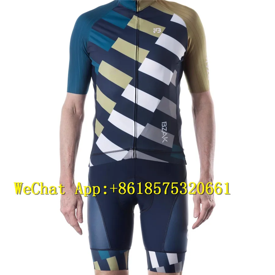 Jersey Sets 1 Комплект для велоспорта Мужская одежда для велоспорта Одежда дышащая анти-УФ велосипедная одежда/короткий рукав Велоспорт Джерси нагрудник короткий комплект - Цвет: Jersey Sets 1