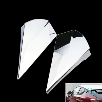

Car body styling Rear tail Spoiler side triangle Molding window bezel trim Stick 2pcs For Toyota CHR C-HR 2016 2017 2018