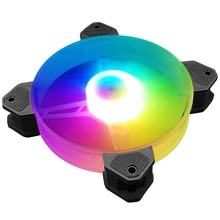 

RGB CPU Case Fan Four In One Computer Case PC Cooling Fan RGB Adjust 120mm Quiet + IR Remote New Computer Cooler