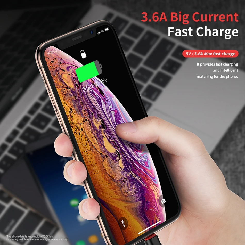 ROCK 6 в 1 USB кабель для iPhone samsung Xiaomi 3.6A Быстрая зарядка type C кабель Microusb металлический плетеный шнур провод для мобильного телефона