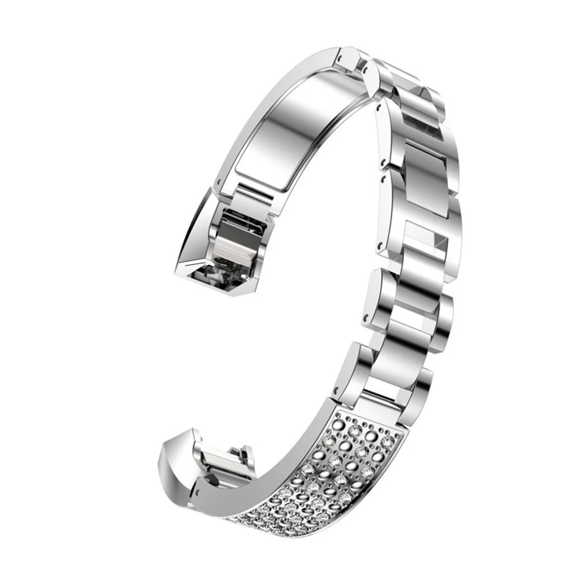 

Watch Band Replacement Diamond Metal Strap Elegant Wrist Band Circle Design Watch Band for Fitbit Alta/Alta Hr