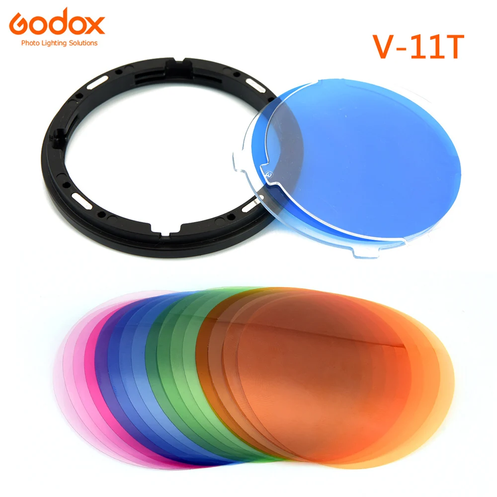 Godox AK-R16 магнитное крепление рассеивающая пластина с V-11T V11T цветной эффект гель набор для Godox V1 серии фотовспышка "Speedlite"