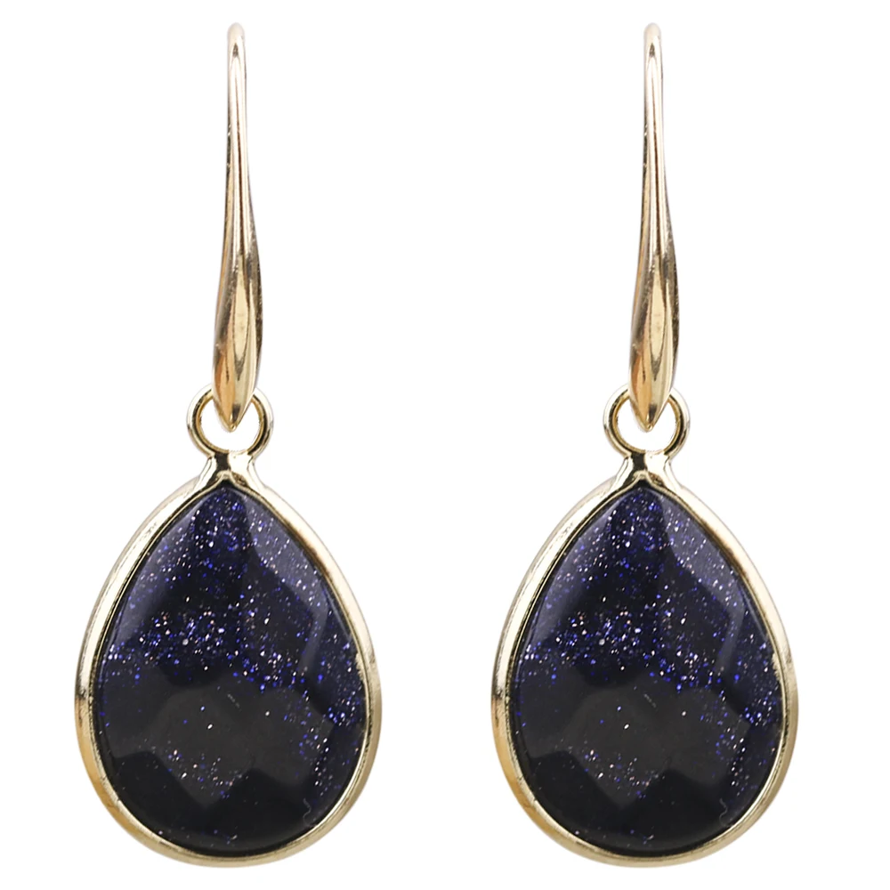 

Drop Shaped Blue Sand Copper Earrings Dangle Chandelier