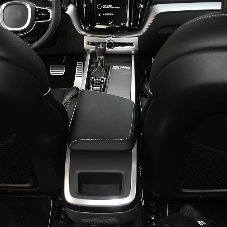 Для Volvo XC60- внутренняя отделка из нержавеющей стали Средний подлокотник отделка стильные полоски на авто аксессуары