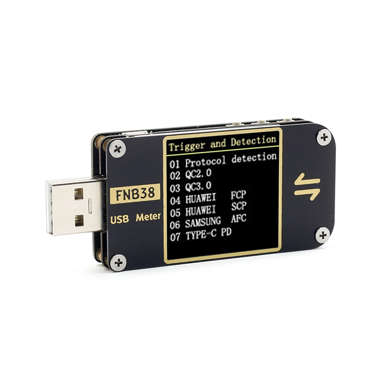 Измеритель тока и напряжения FNB38 USB тестер er QC4 + PD3.0 2 0 PPS протокол быстрой зарядки