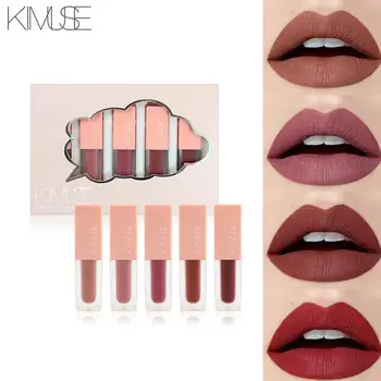 

XY Fancy 5pcs Matte Long-lasting Lipstick Set Waterproof Lip Kit Lips Makeup Beauty Gift