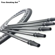 УГЛЕРОДНЫЙ шланг для кальяна, ручка из углеродного волокна, силиконовая трубка, алюминиевые наконечники для рта с пружиной, аксессуары для кальяна, подарки