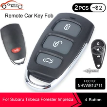Keyecu交換アップグレードリモート車のキー3 + 1 4ボタン用フォレスターインプレッサレガシィアウトバック1080p/n: NHVWB1U711