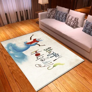 

Carpet Living Room Bedroom Bedside Decor Home Children's Floor Mat In The Hallway 3D Merry Christmas Pattern Kids Room Large Rug