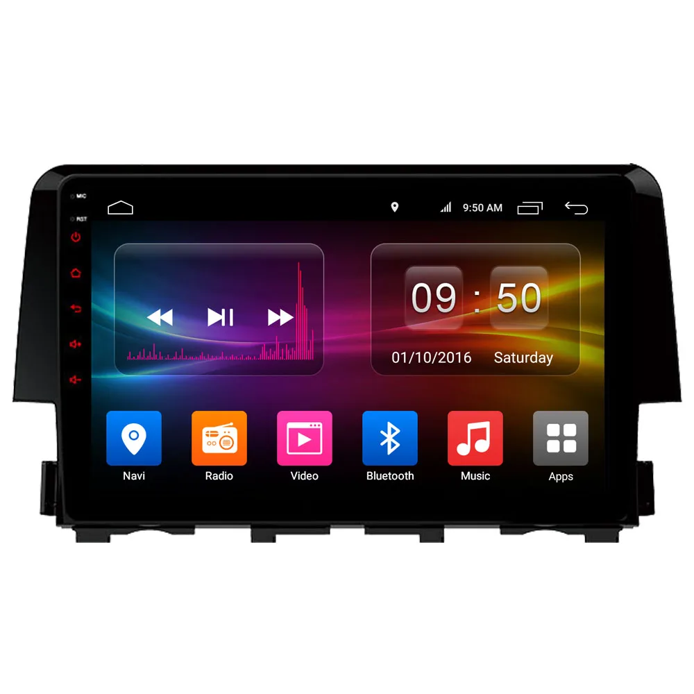 Автомобильный мультимедийный плеер для Honda Civic Восьмиядерный Android Радио Навигация MirrorLink DSP+ камера заднего вида