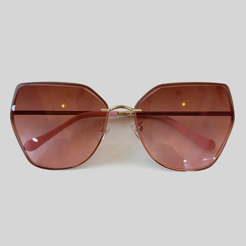 No.5 Sunglasses Солнечные очки от дизайнерского бренда Для женщин Лето без оправы квадратной солнцезащитные очки Бамбук класса люкс UV400 - Цвет линз: No.5 Sunglasses