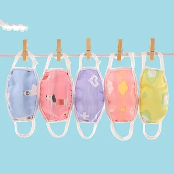 

5pcs/lot Children Masks Anti Dust Cotton Comfort Mouth Masks Random Color Anti Haze PM2.5 Cute Cartoon Print Face Masks For Kids
