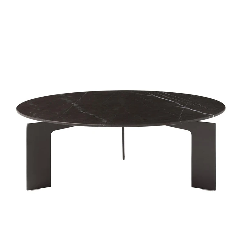 

TT Customized Nordic Natural Black and White Root Marble Coffee Table Creative round Living Room Sample Room Simple Sofa
