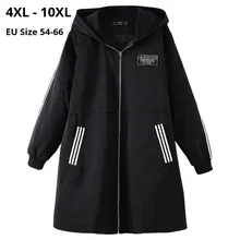 Abrigo de invierno de manga larga para Mujer, Abrigo acolchado con capucha, ajustado, talla grande 10XL, 9XL, 8XL, 4XL