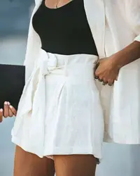 HIRIGIN Популярные летние однотонные повседневные шорты пляжные шорты с Высокой Талией Модные женские удобные шорты с оборками