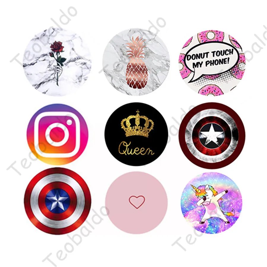 Fashionable Global Fashion Round Phone Holder Mobile Accessory Easy Hold Grip Mount Universe for all Phones socket