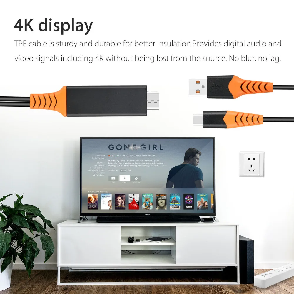 USB Type C HDMI кабель HDTV AV видео адаптер для Macbook LG G5 Samsung Galaxy S10 + S10e S9 S8 Note9 Note 8 Android