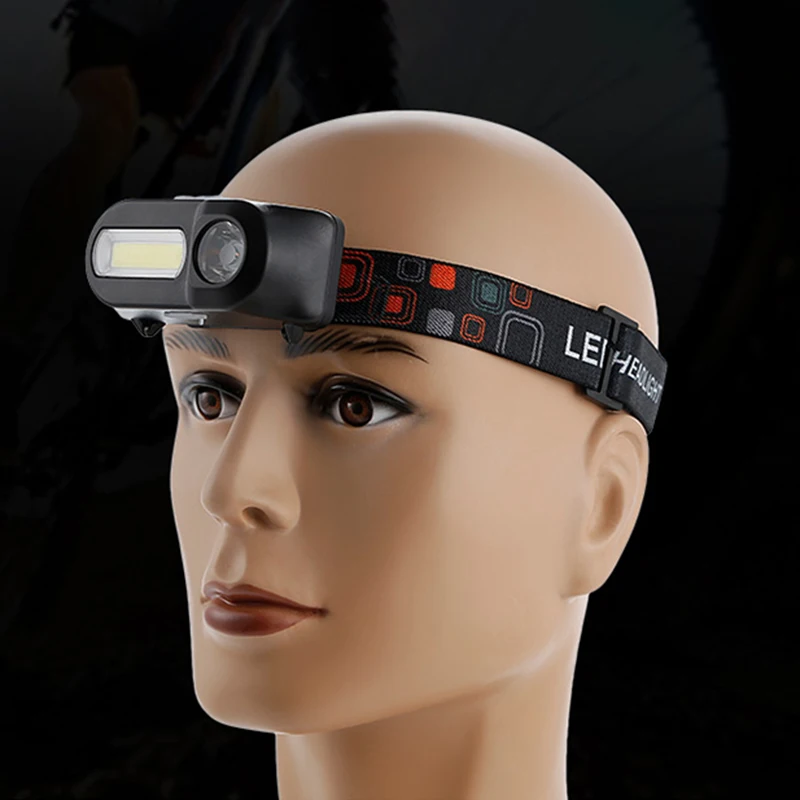 Induction cob strong light headlamp floodlight headlamp charging 18650