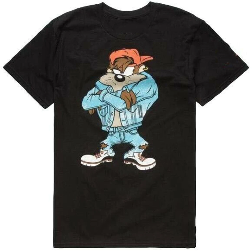 Neff Looney Tunes Taz двухсторонняя Черная Мужская футболка новый свободный размер Топ