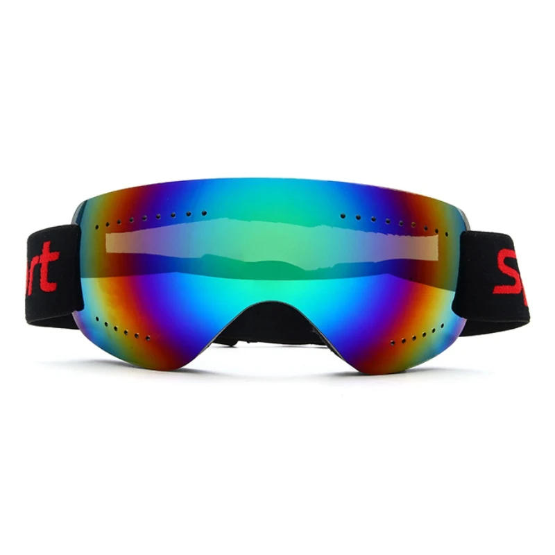 Бескаркасные лыжные очки, спортивные, защита глаз, анти-трещин, анти-туман, УФ, с регулируемой головкой, велосипедные очки для баскетбола - Цвет: Green-A