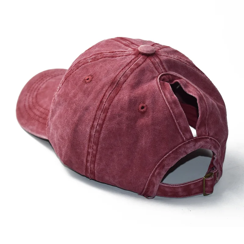 style 5 Ms. Cowboy Washed Solid Color Baseball Cap, Casual Fashion Skully Ponytail Cap, Wild Dad Cap - Цвет: style 5