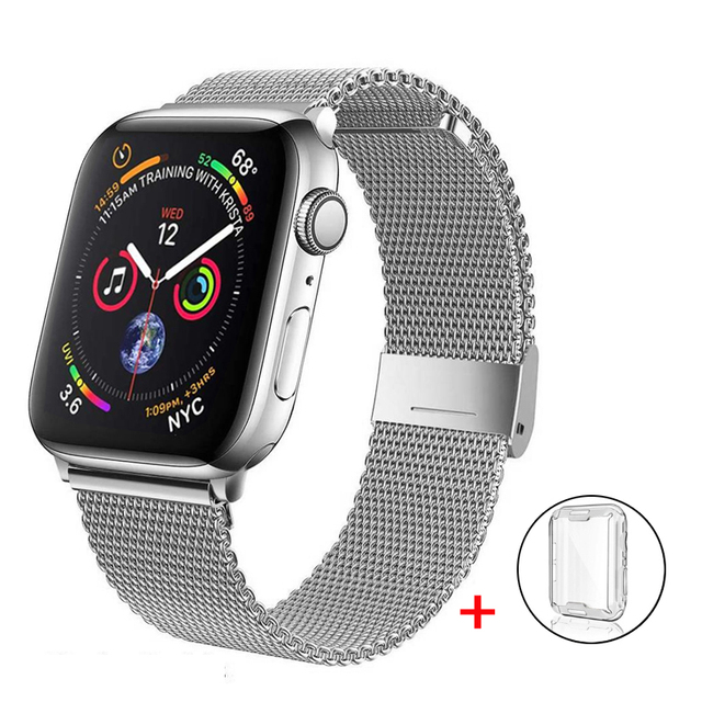 Watchband for Apple Watch 7 6 5 42mm 44mm 38mm 40mm Stainless Steel Bracelet belt band strap for iWatch 3 4 5 6 41 45