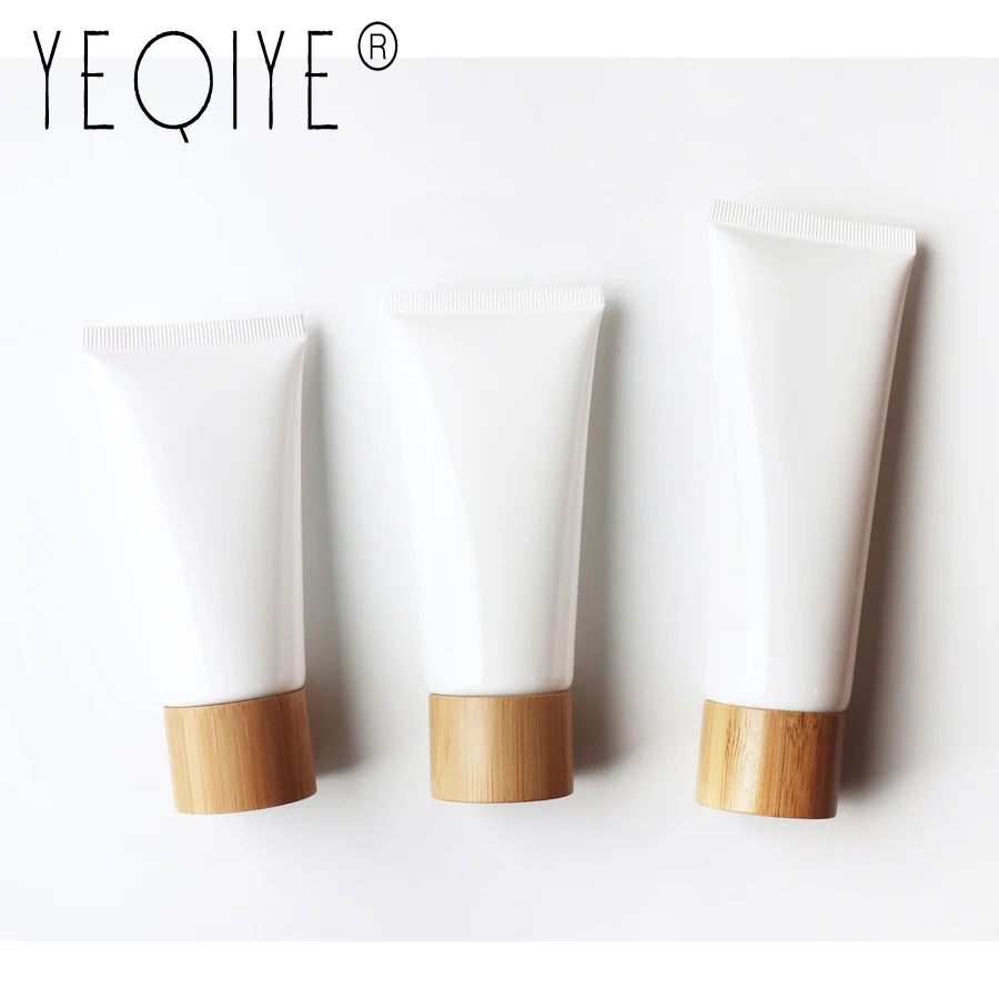 【20PCS】50/60/80ml 화장품 부드러운 튜브 병 50/60/80g 플라스틱 빈 병 짜기 병 로션 크림 리필 용기