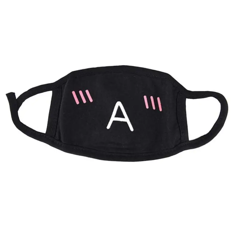 1PC Dustproof Cotton Mouth Face Mask Unisex Korean Style Kpop Bear Black Cycling Anti-Dust Protective Facial Cotton Face Masks - Цвет: G