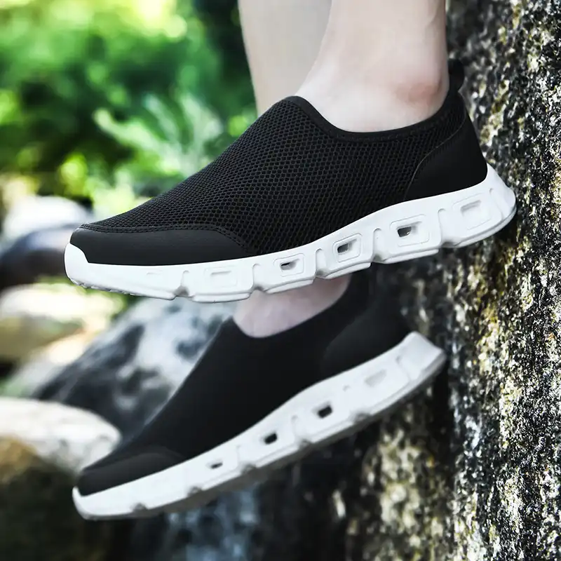 新しい男性靴通気性メッシュカジュアル夏スニーカー男性靴ランニングシューズ軽量スリップオンzapatosデhombre メンズカジュアルシューズ Aliexpress