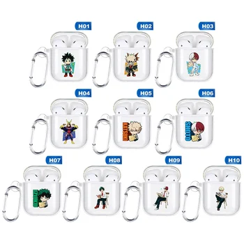 

Anime My Hero Academia White Earphone Case For Airpods 1/2 Bluetooth Headset Cover Silicone Headphone Case