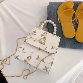 

Pearl Leather Crossbody Bags For Women 2020 Luxury Handbags Designer Ladies Hand Tote Shoulder Messenger Bag Sac A Main Female