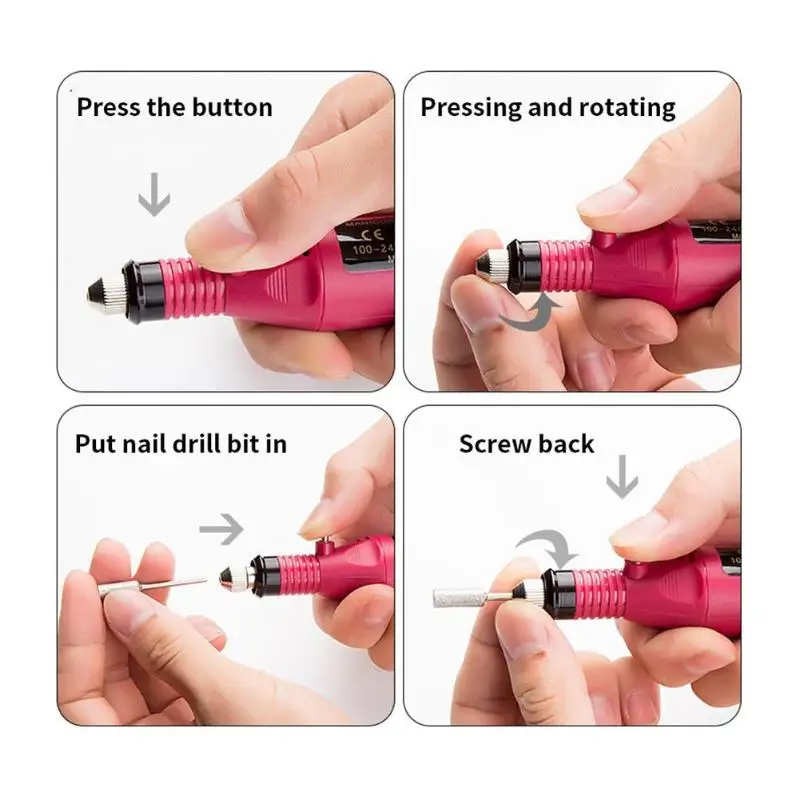 Professional Electric Nail Drill Machine Set Nail Art Polish Drill Pen Pedicure Nail Manicure Machine File Nail Art Tools Kit