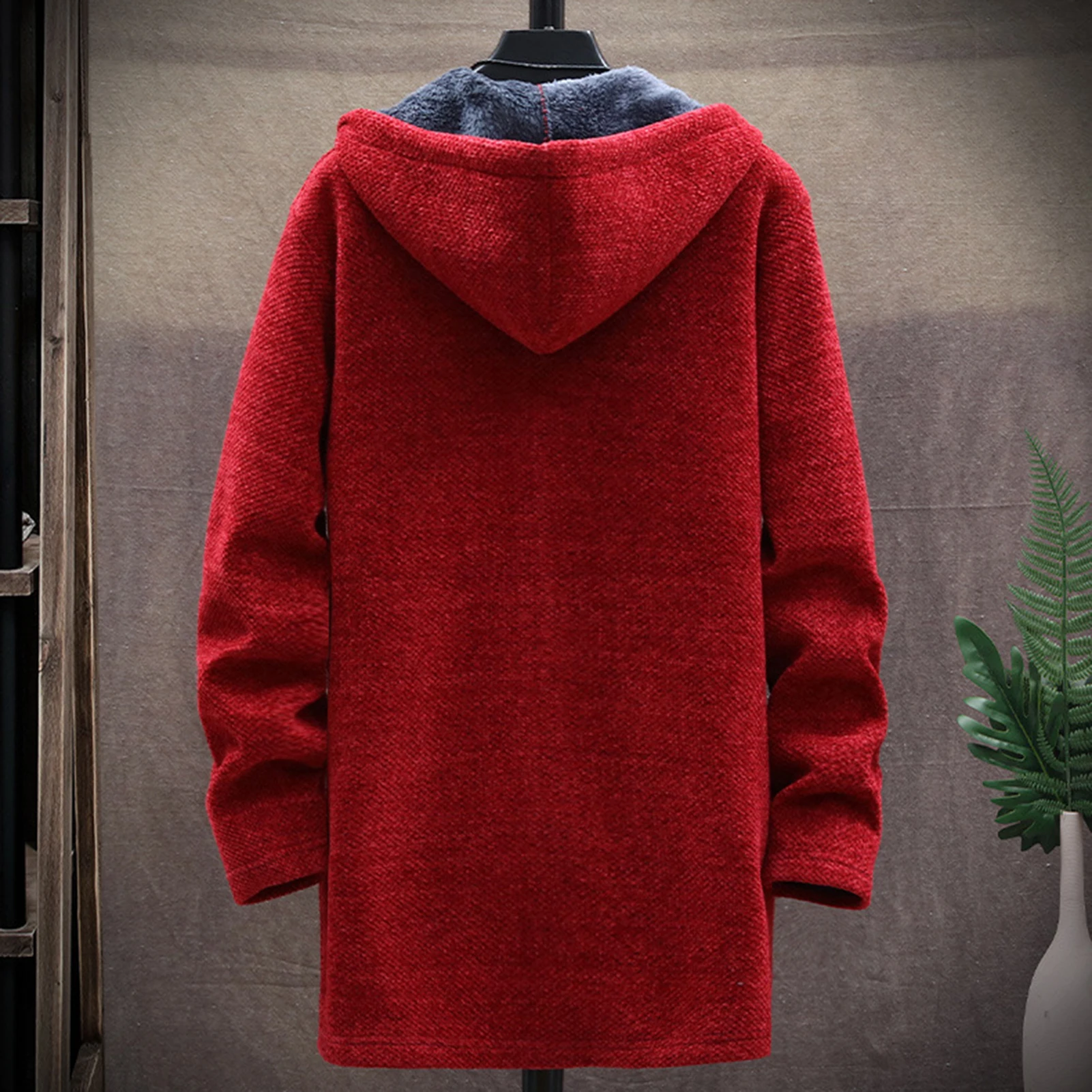 Winter Warm Jacket Men Coat Casual Coat Knitted Coat Autumn Winter Long Sleeve Plush Liner Sweater Zipper Knitted Coat680_voghion.com