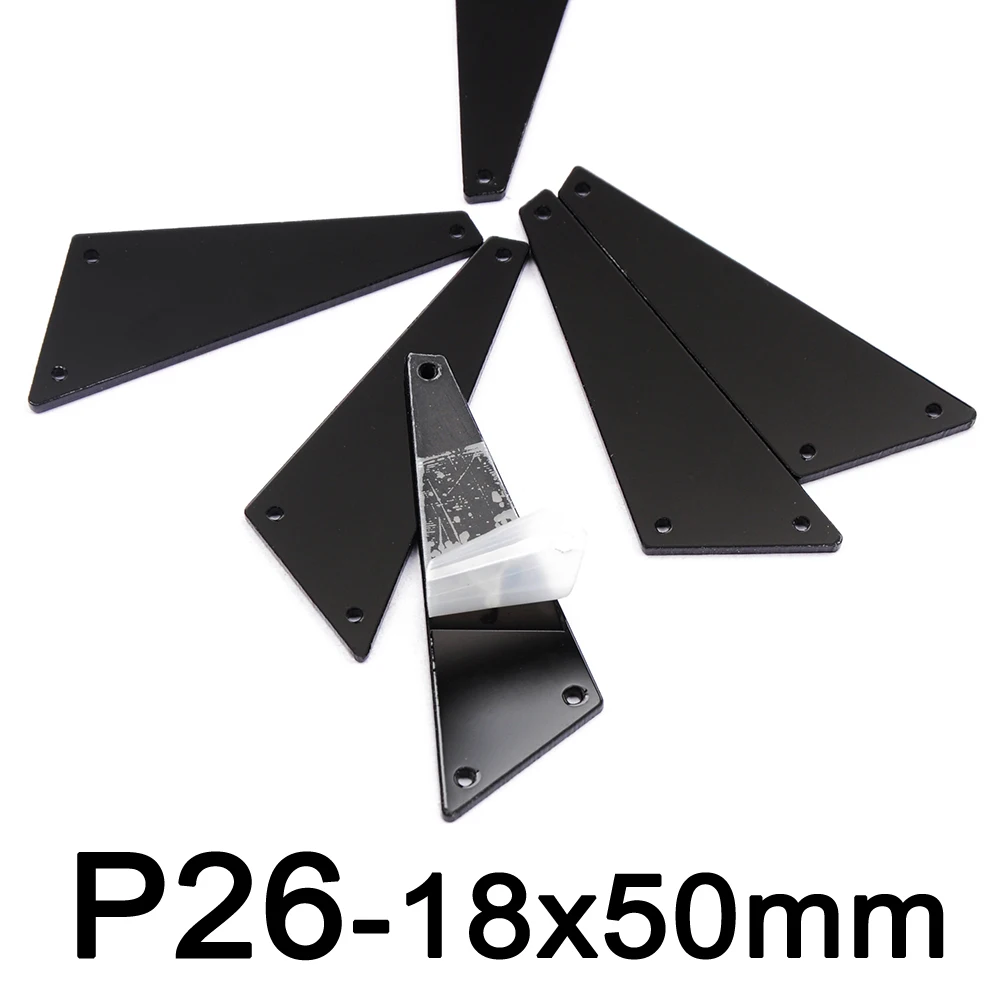 P26-18x25mm 30pcs Распродажа стразов 30 шт. черные зеркальные Стразы с неровным акриловым зеркалом Стразы для шитья хрустальные стразы - Цвет: P26-18x25mm 30pcs
