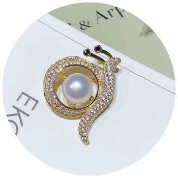 

snail a lovely of familiar little snail natural freshwater pearl Kim brooch garment deserve to act the role of women