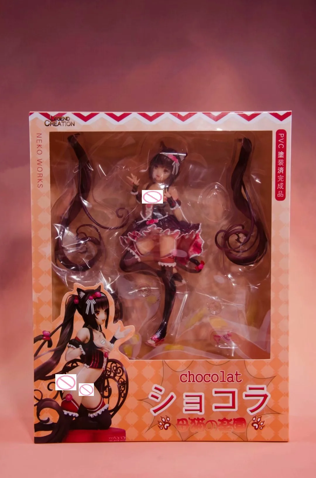 A With Original Box Японское аниме 1/7 Масштаб Сексуальная девушка родная некопара Chocola& ванильный стул Ver. ПВХ фигурка стоящая Коллекция Модель 24 см - Цвет: A With Original Box